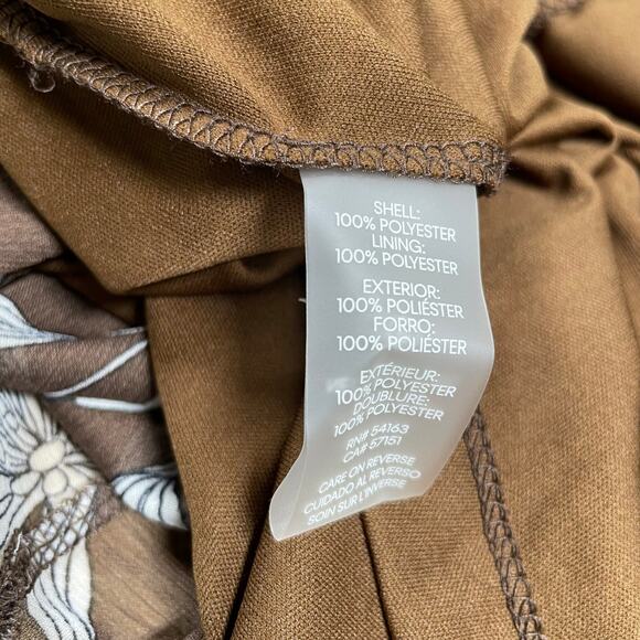 Calvin Klein NWT Floral Surplice V-Neck Short Flutter Sleeve High-Low Dress Sz 6 - Picture 8 of 10